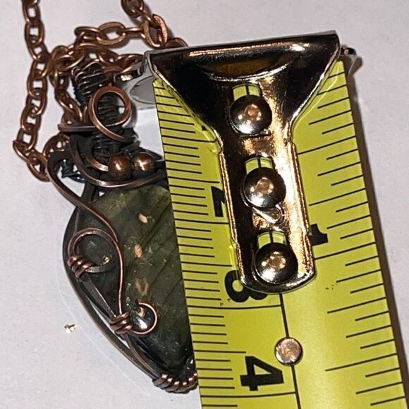 NWT DebbyTammy 16” handmade Labradorite teardrop stone necklace - Picture 12 of 12